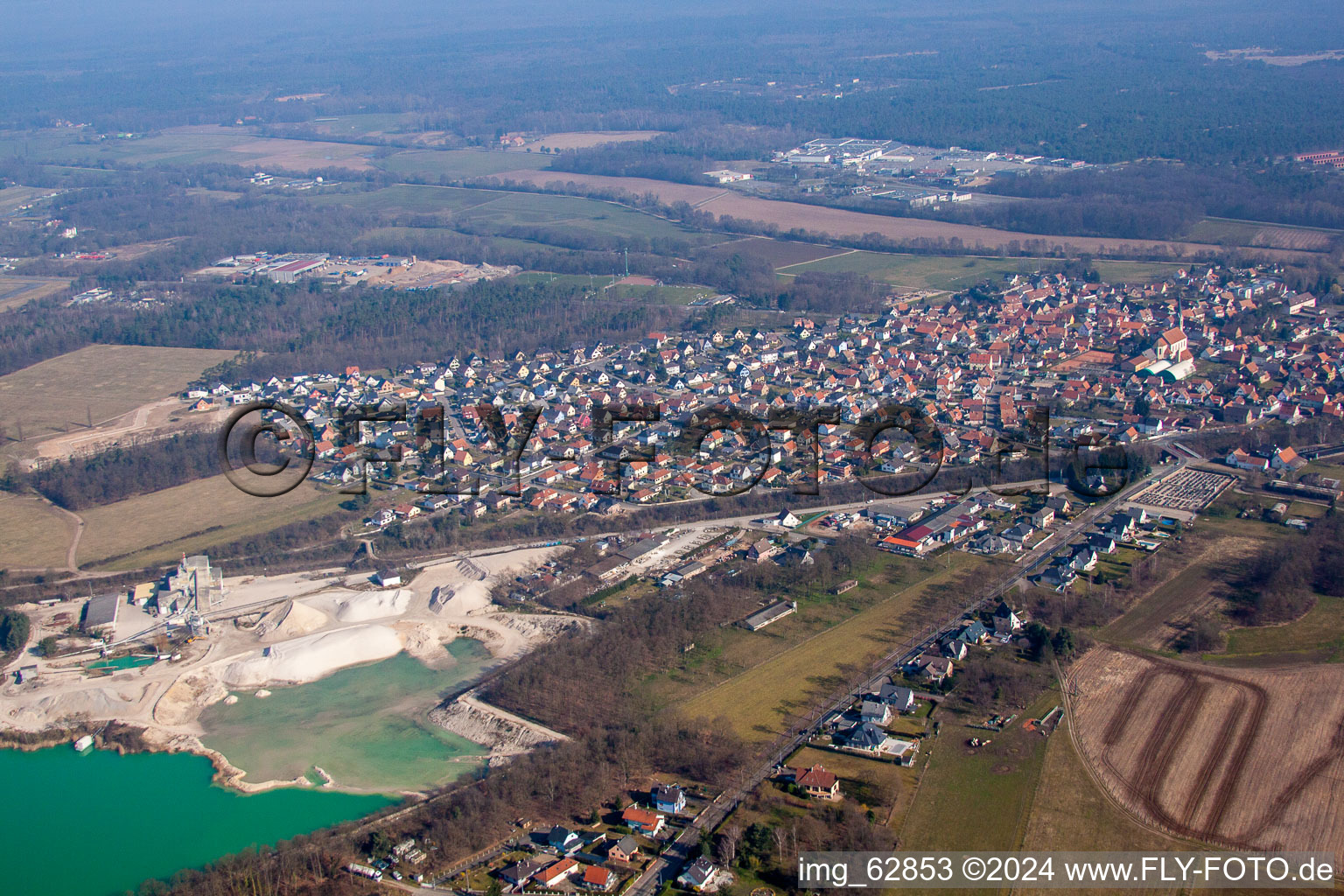 Drohnenaufname von Haguenau im Bundesland Bas-Rhin, Frankreich