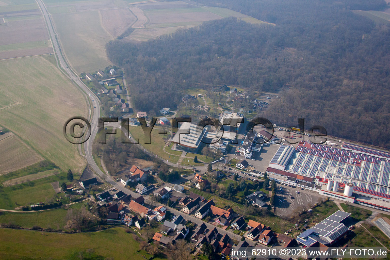 Ortsteil Linx in Rheinau im Bundesland Baden-Württemberg, Deutschland aus der Luft betrachtet