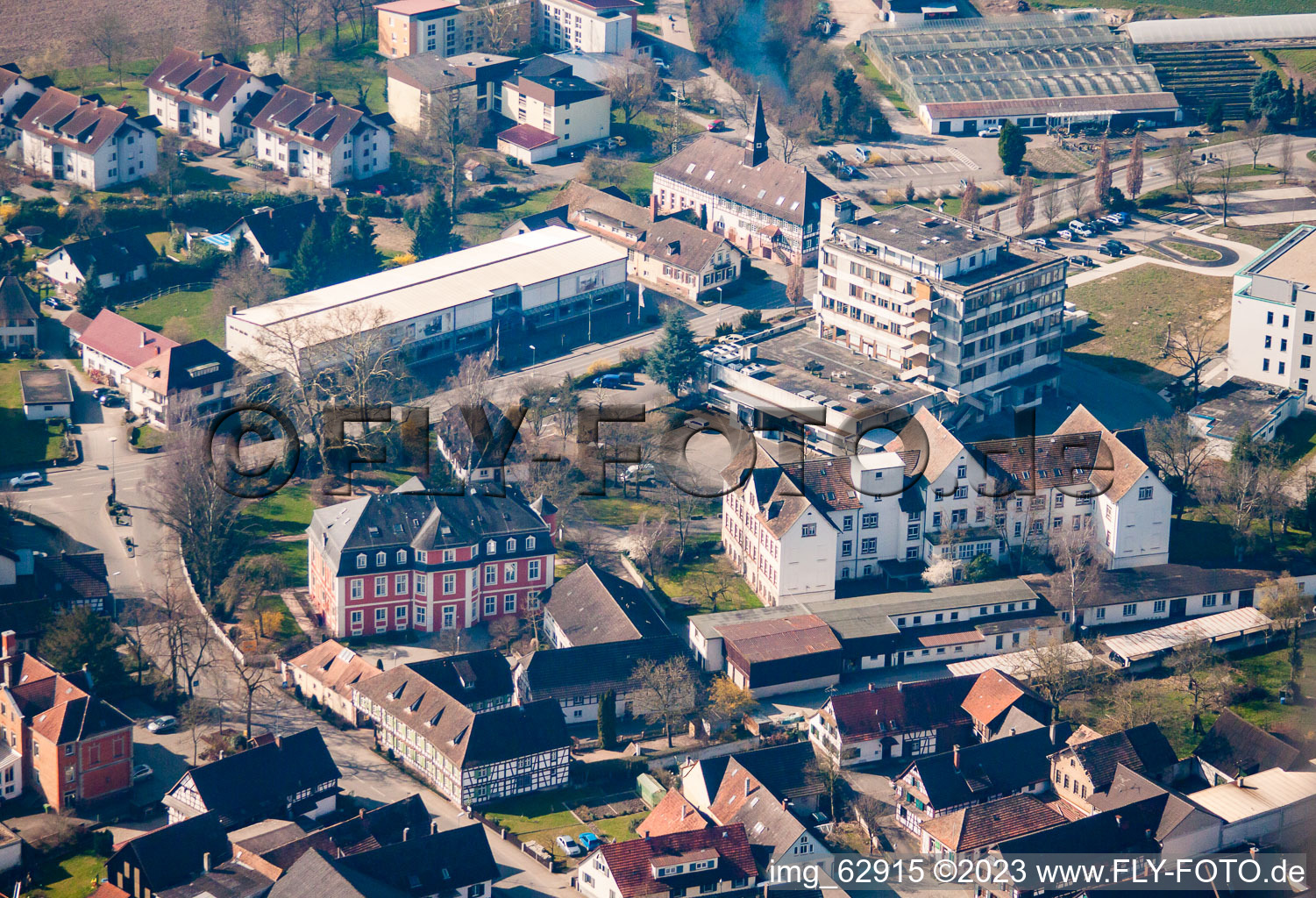 Luftbild von Ortsverwaltung Kork in Kehl im Bundesland Baden-Württemberg, Deutschland