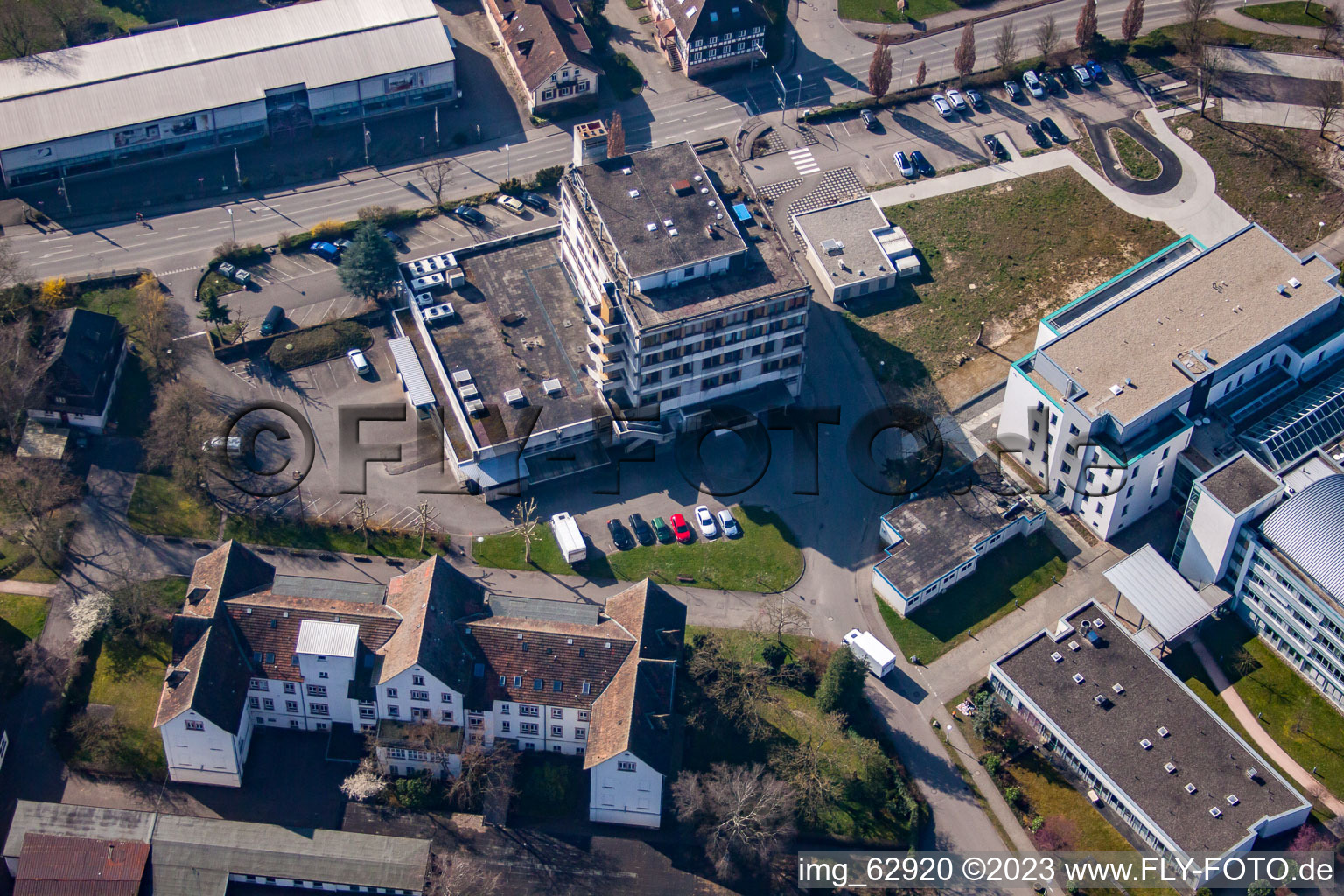 Schrägluftbild von Epilepsiezentrum Kork in Kehl im Bundesland Baden-Württemberg, Deutschland