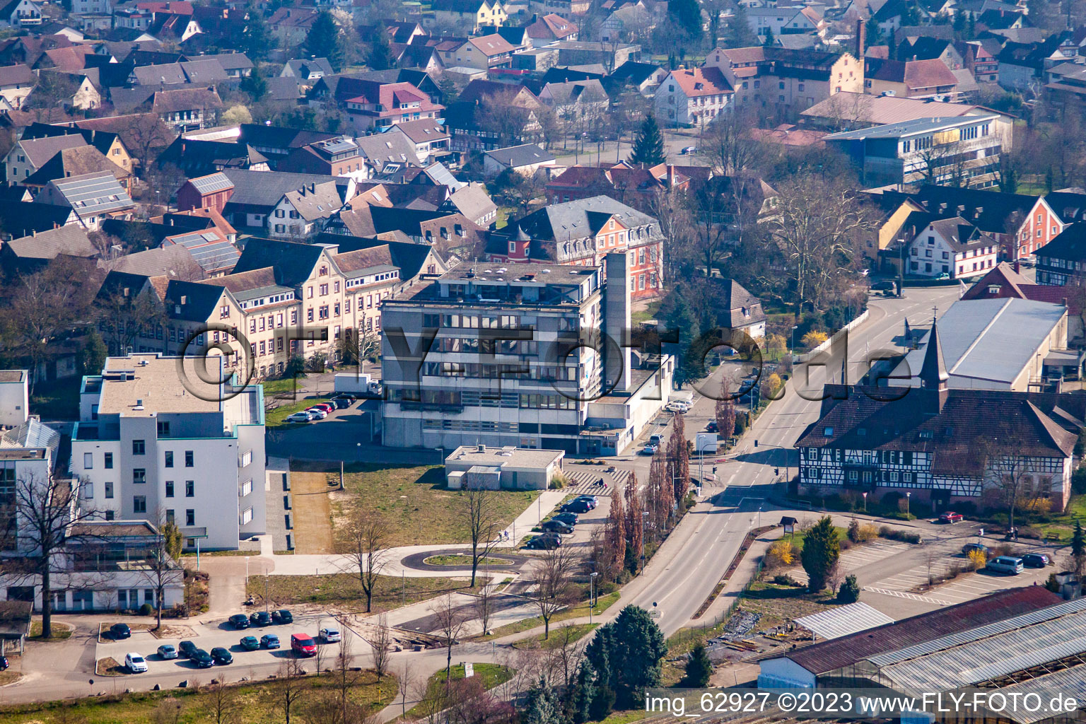 Epilepsiezentrum Kork in Kehl im Bundesland Baden-Württemberg, Deutschland von oben
