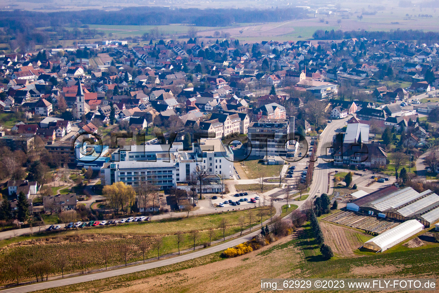 Epilepsiezentrum Kork in Kehl im Bundesland Baden-Württemberg, Deutschland aus der Luft
