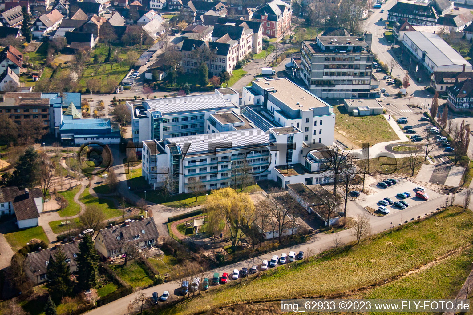 Epilepsiezentrum Kork in Kehl im Bundesland Baden-Württemberg, Deutschland von oben gesehen