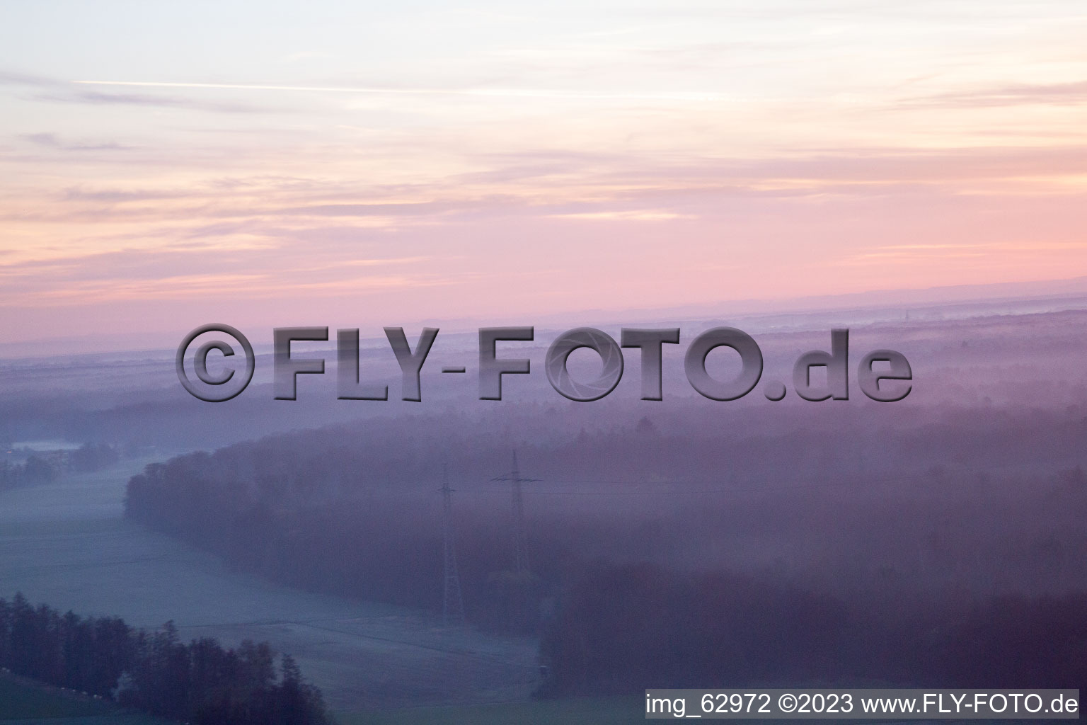 Minfeld, Otterbachtal im Bundesland Rheinland-Pfalz, Deutschland von oben gesehen