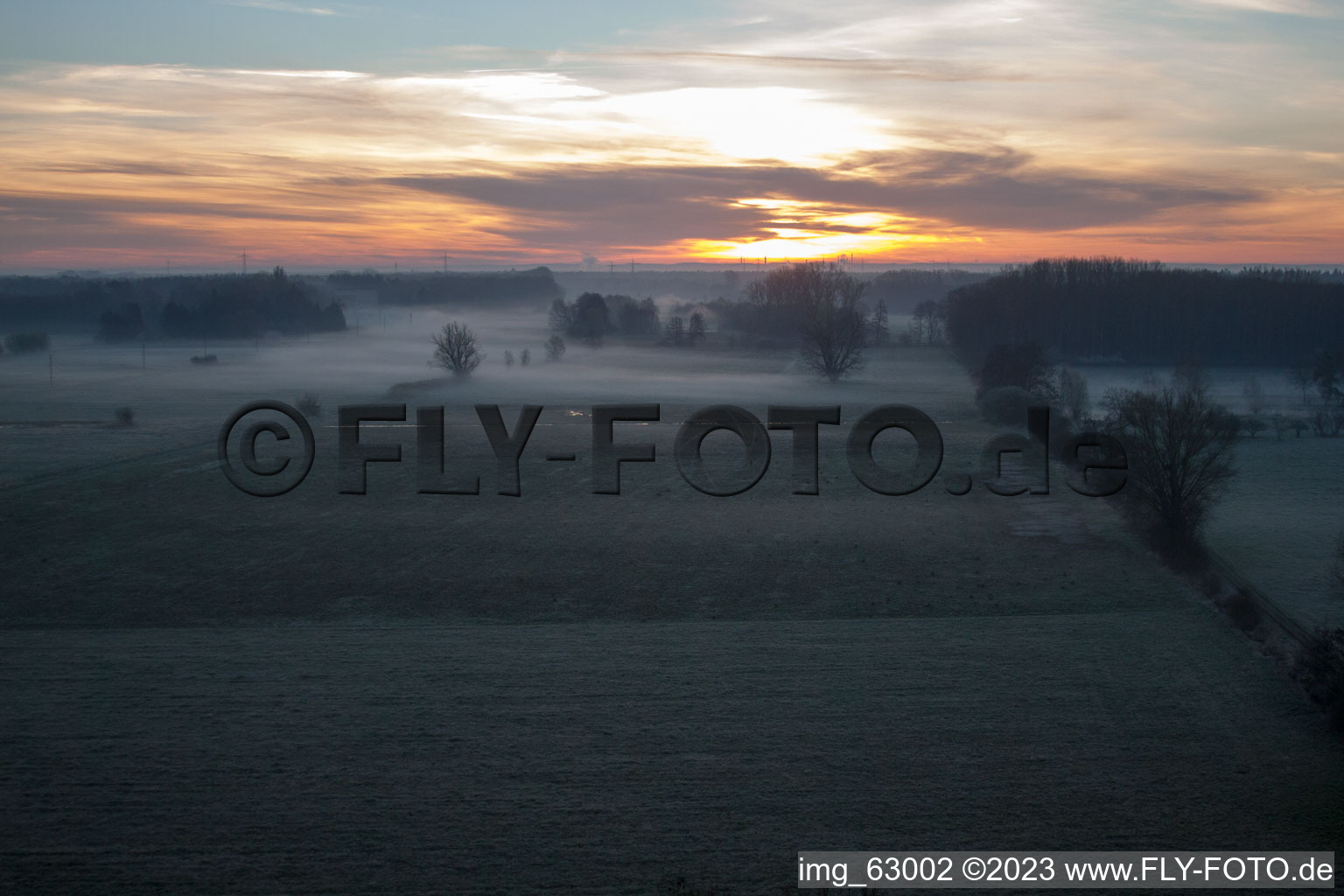 Minfeld, Otterbachtal im Bundesland Rheinland-Pfalz, Deutschland von einer Drohne aus