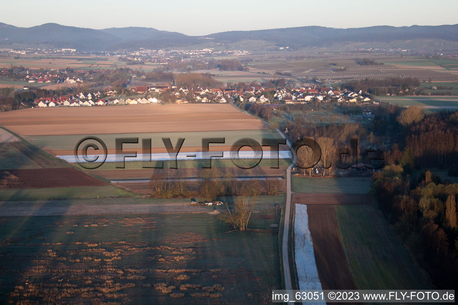 Barbelroth im Bundesland Rheinland-Pfalz, Deutschland von oben