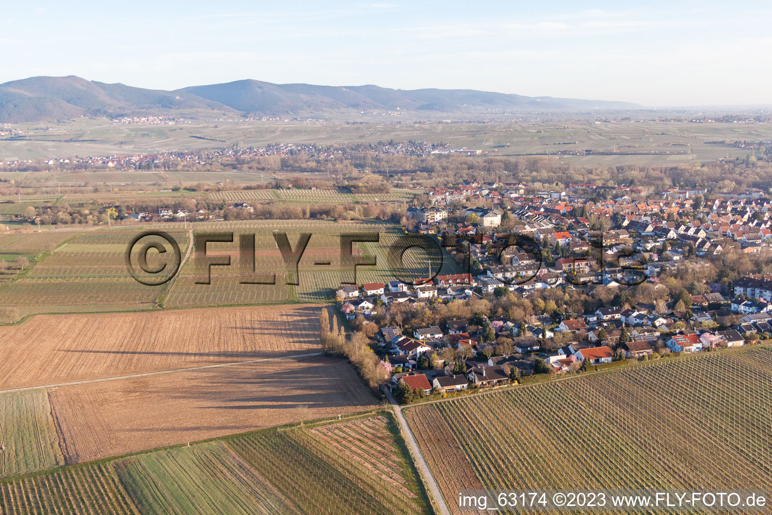 Luftbild von Wiese und Brache zw. Landau W, Wollmesheim und Arzheim in Landau in der Pfalz im Bundesland Rheinland-Pfalz, Deutschland