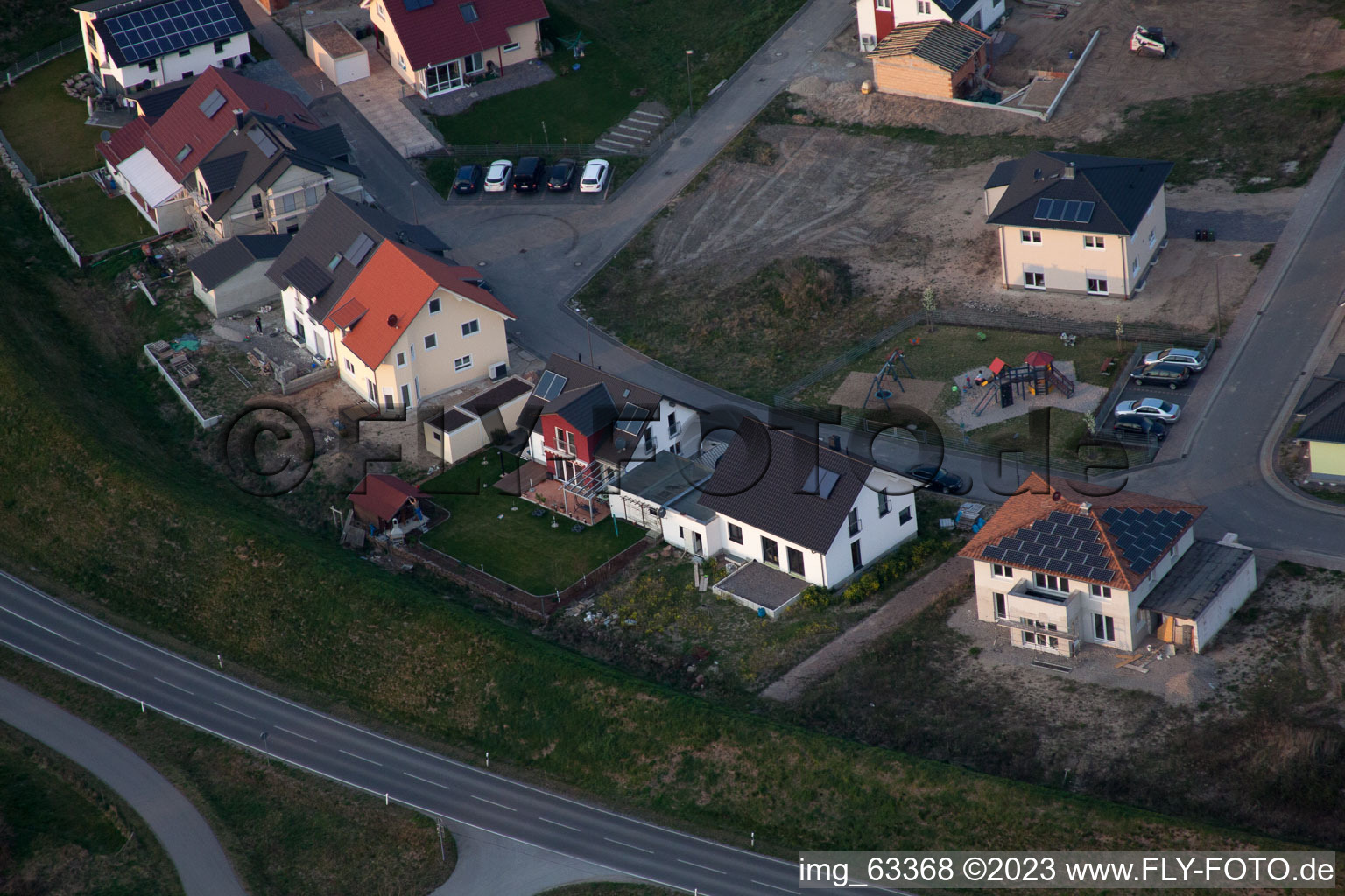 Drohnenbild von Jockgrim im Bundesland Rheinland-Pfalz, Deutschland