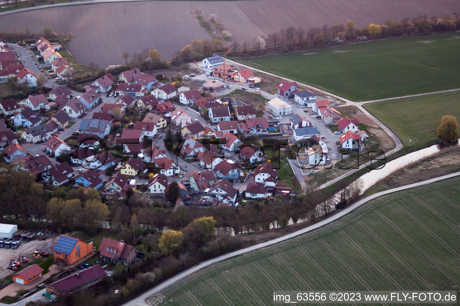 Leimersheim im Bundesland Rheinland-Pfalz, Deutschland aus der Luft betrachtet
