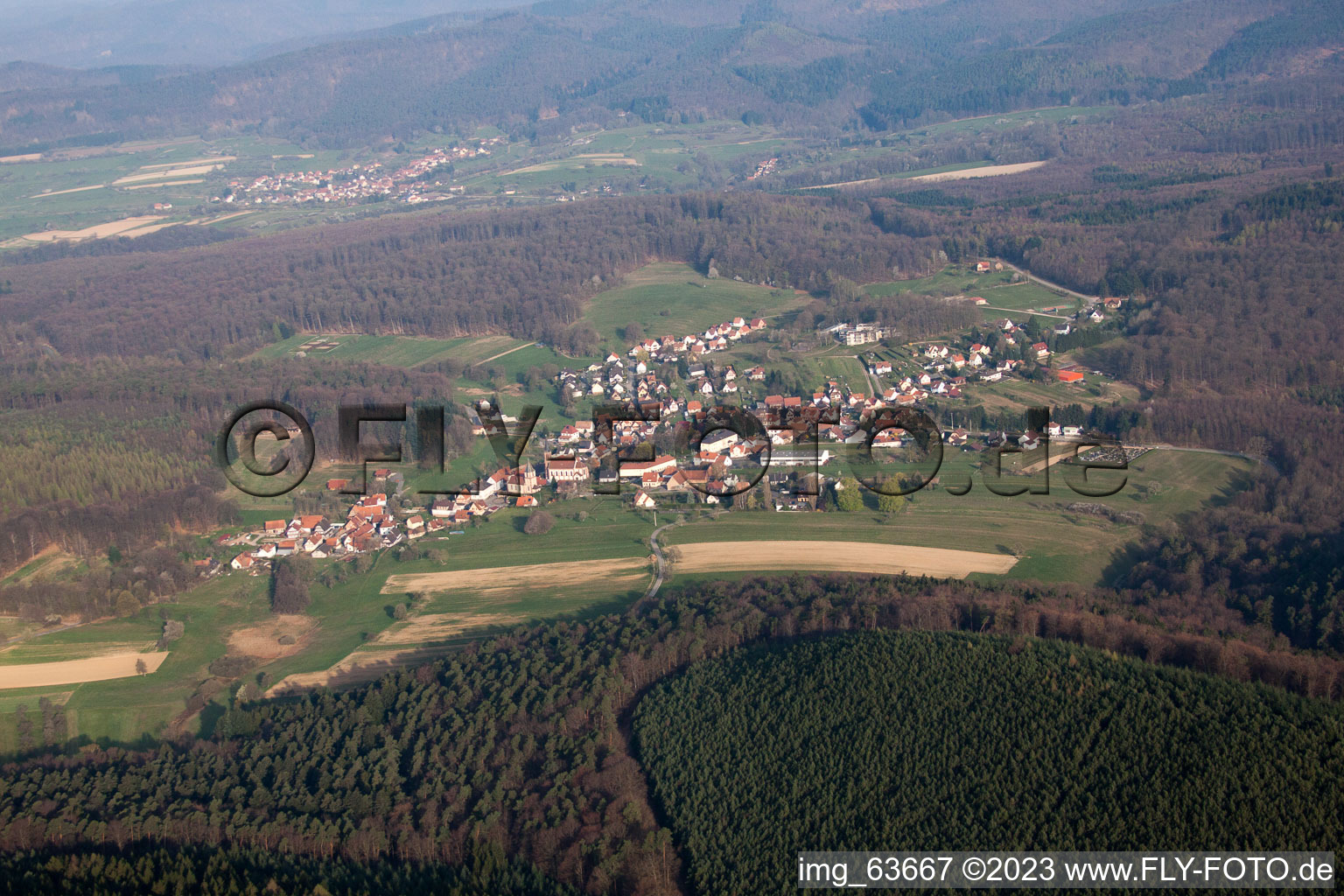 Luftbild von Cleebourg im Bundesland Bas-Rhin, Frankreich