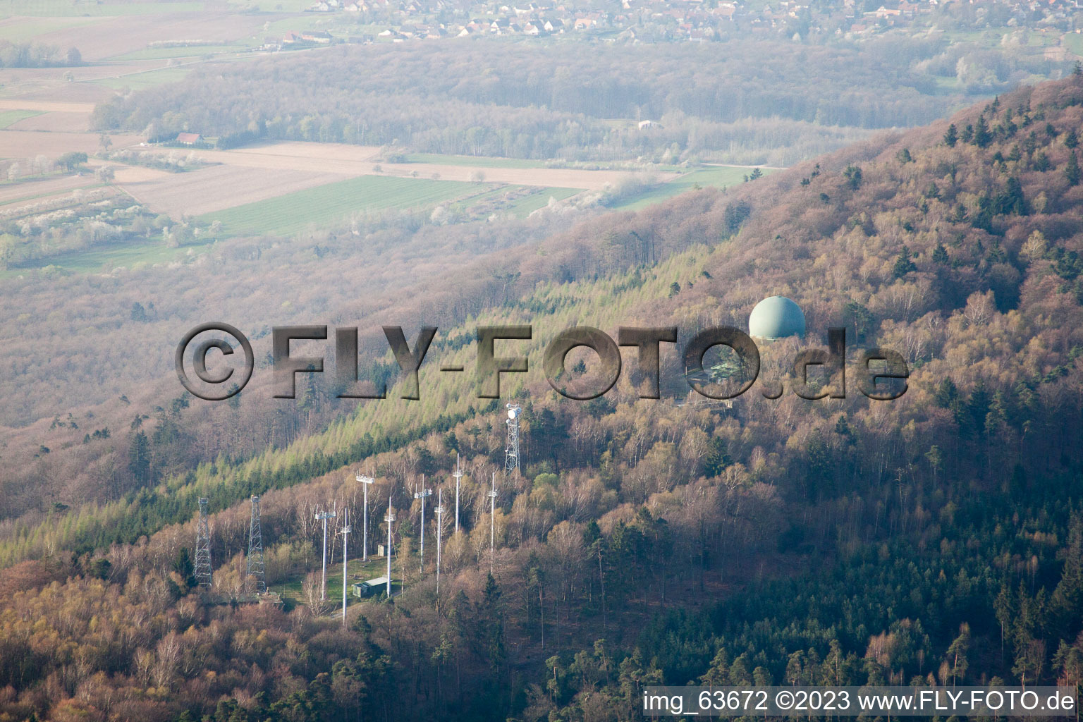 Climbach im Bundesland Bas-Rhin, Frankreich aus der Luft