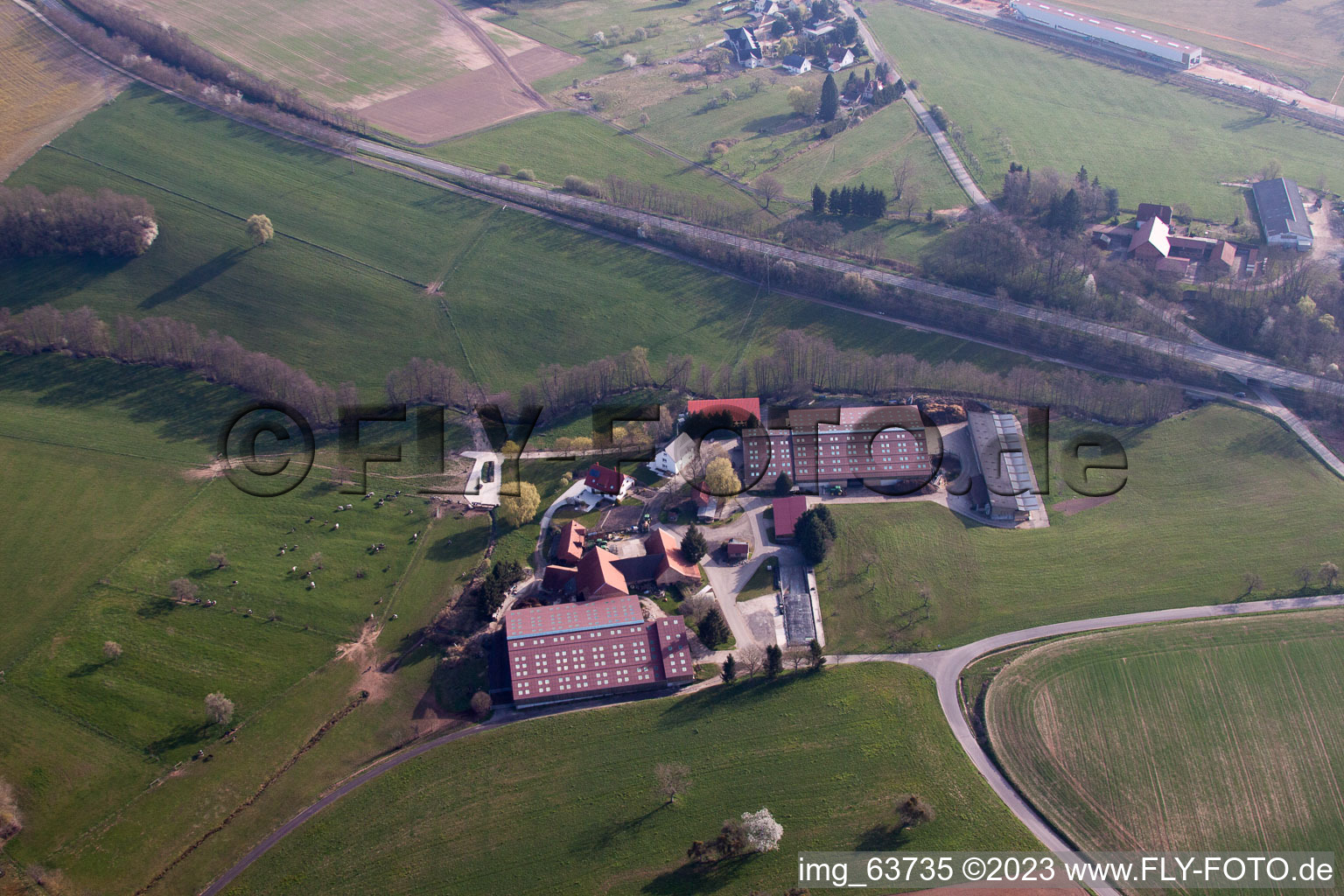 Gumbrechtshoffen im Bundesland Bas-Rhin, Frankreich von oben