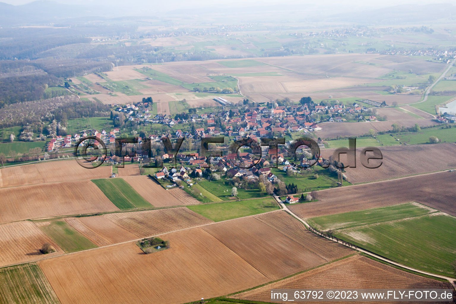 Surbourg im Bundesland Bas-Rhin, Frankreich aus der Luft