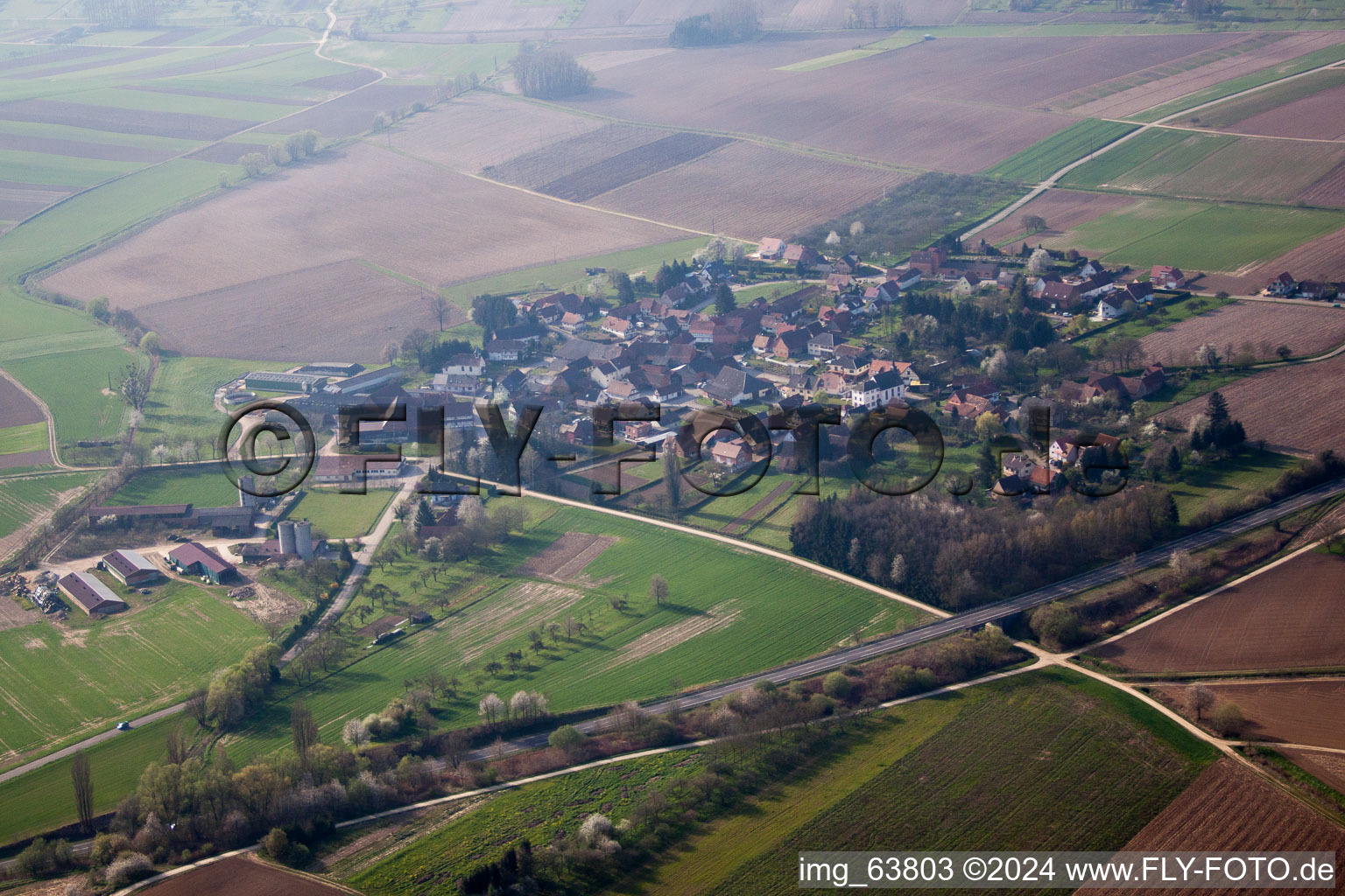 Soultz-sous-Forêts im Bundesland Bas-Rhin, Frankreich aus der Vogelperspektive