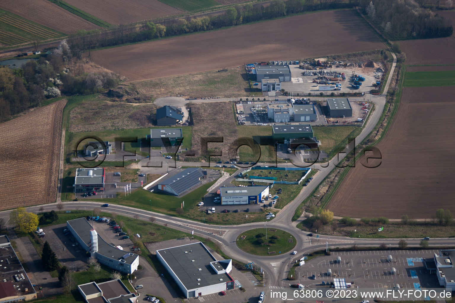 Reimerswiller im Bundesland Bas-Rhin, Frankreich aus der Luft betrachtet