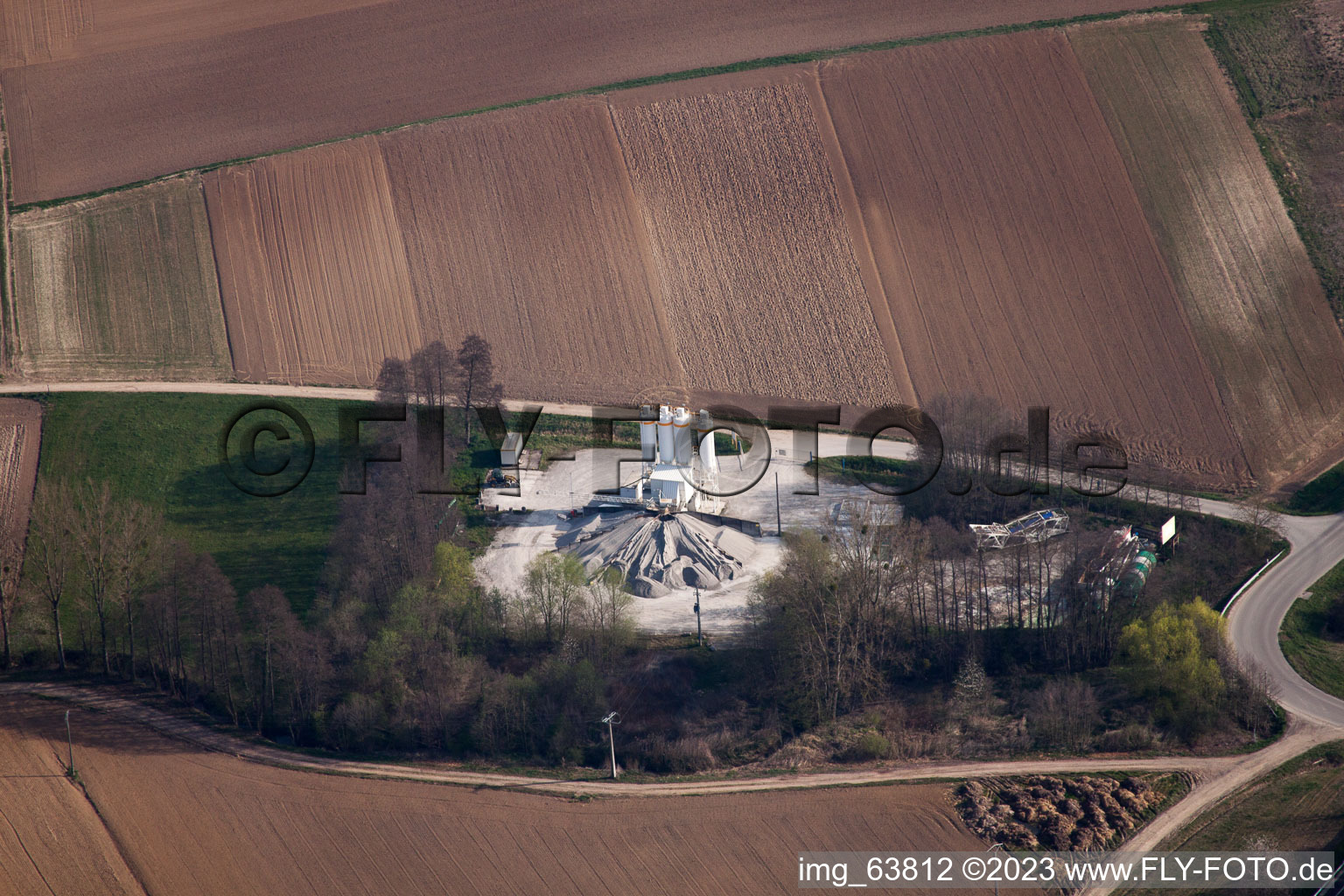 Luftaufnahme von Hoffen im Bundesland Bas-Rhin, Frankreich