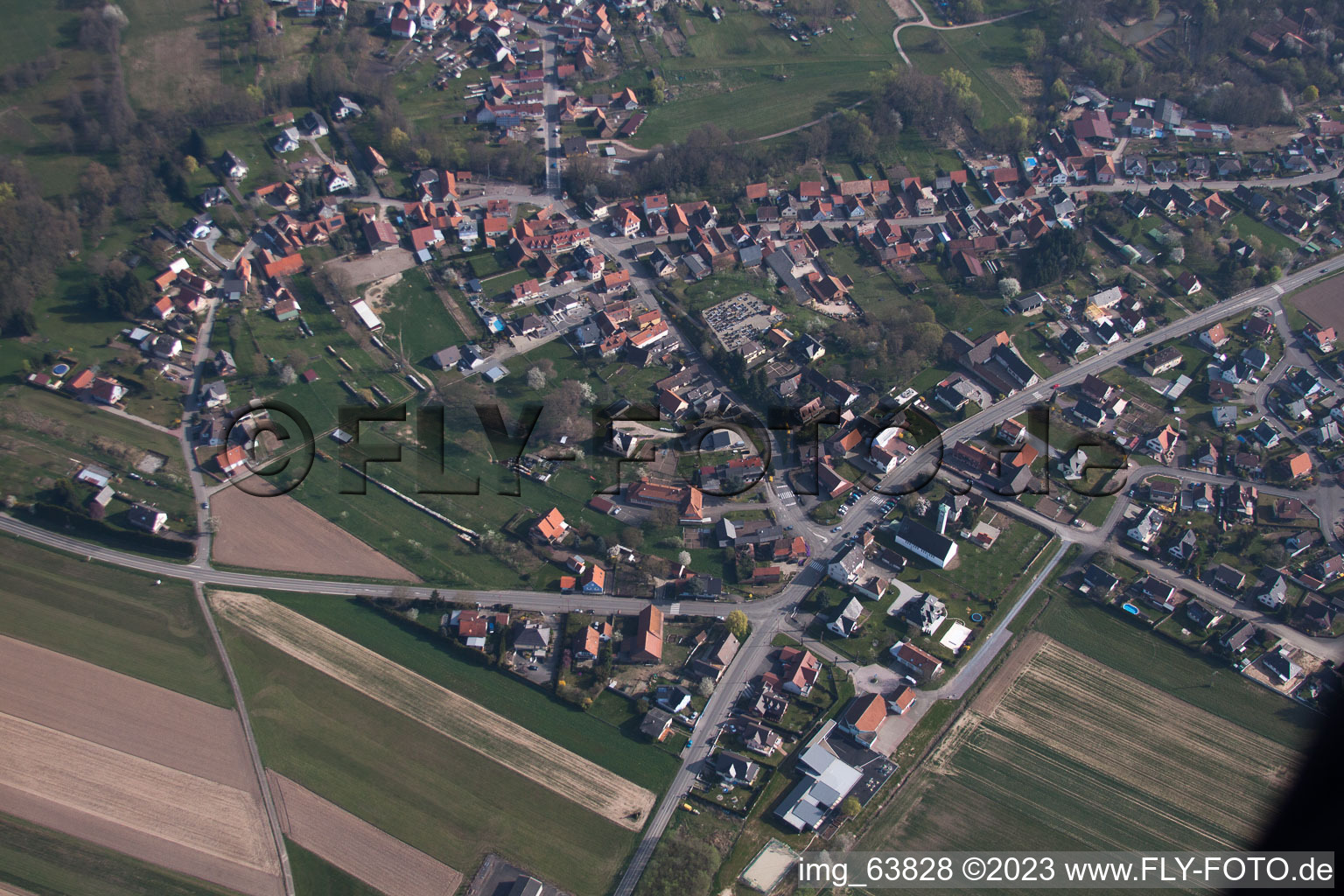 Drohnenaufname von Scheibenhardt im Bundesland Rheinland-Pfalz, Deutschland