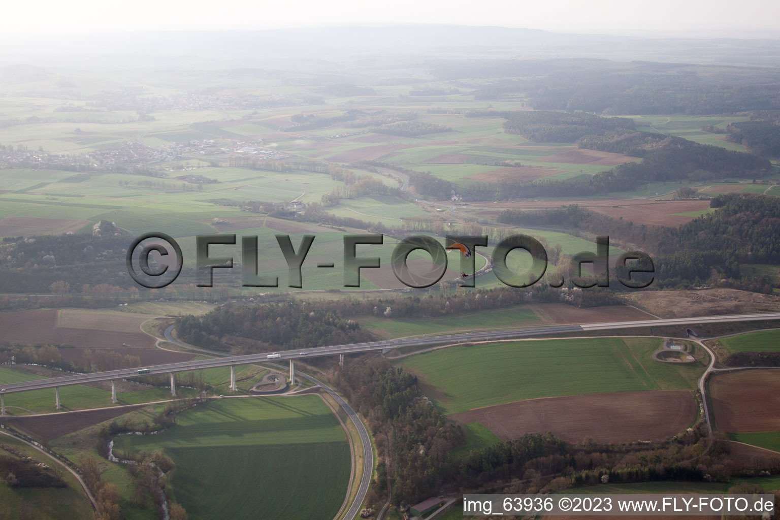 Luftaufnahme von Hollstadt im Bundesland Bayern, Deutschland