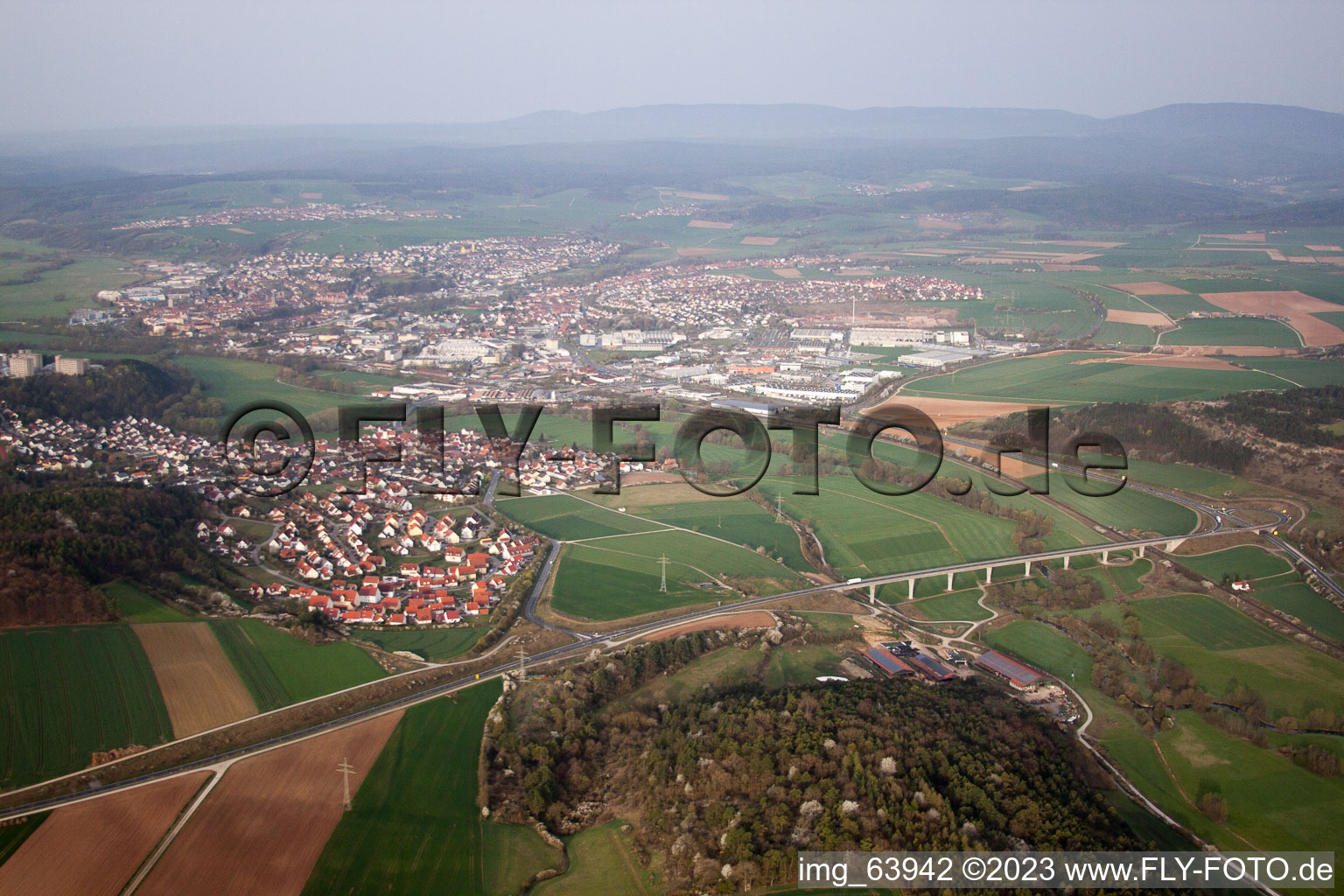 Luftbild von Herschfeld im Bundesland Bayern, Deutschland