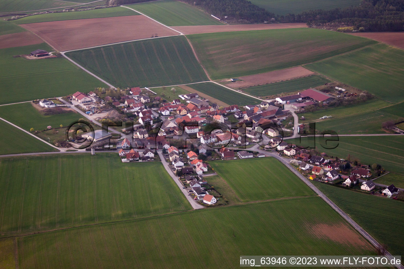 Luftaufnahme von Herschfeld im Bundesland Bayern, Deutschland