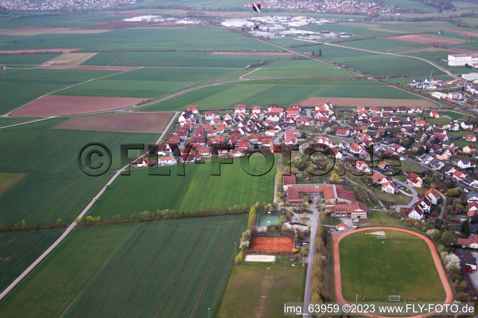 Luftaufnahme von Bad Neustadt an der Saale im Bundesland Bayern, Deutschland