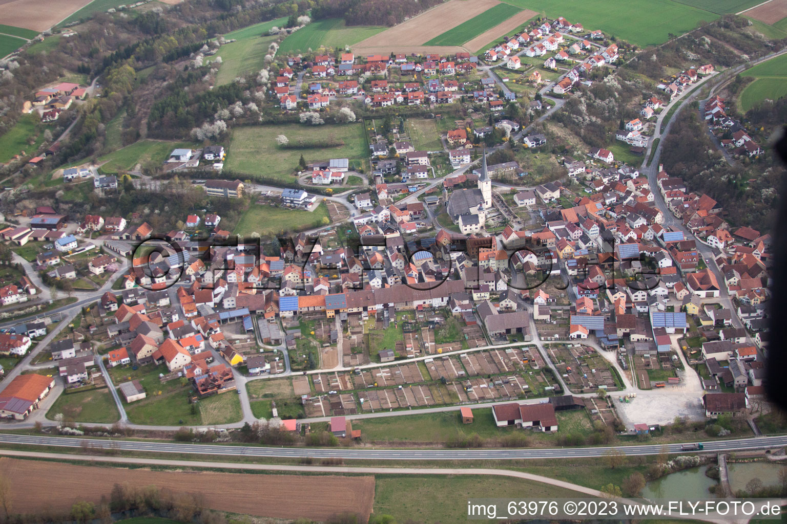Hollstadt im Bundesland Bayern, Deutschland von oben