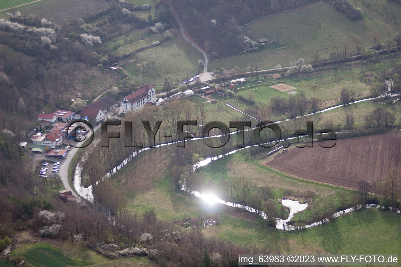 Hollstadt im Bundesland Bayern, Deutschland aus der Luft betrachtet