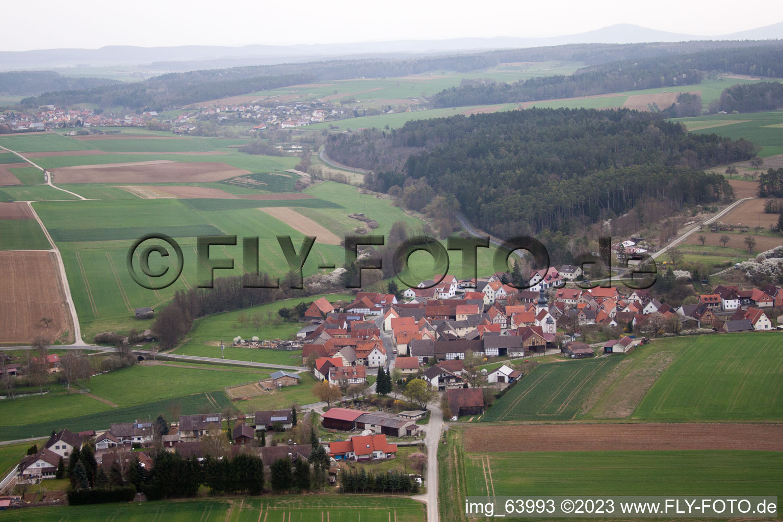 Luftbild von Bahra im Bundesland Bayern, Deutschland