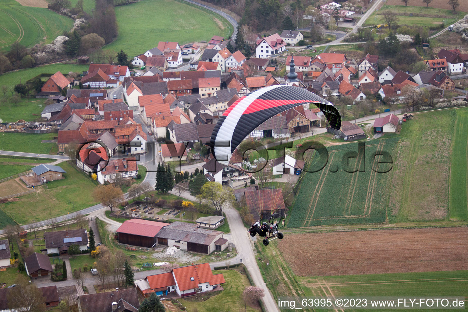 Luftaufnahme von Bahra im Bundesland Bayern, Deutschland