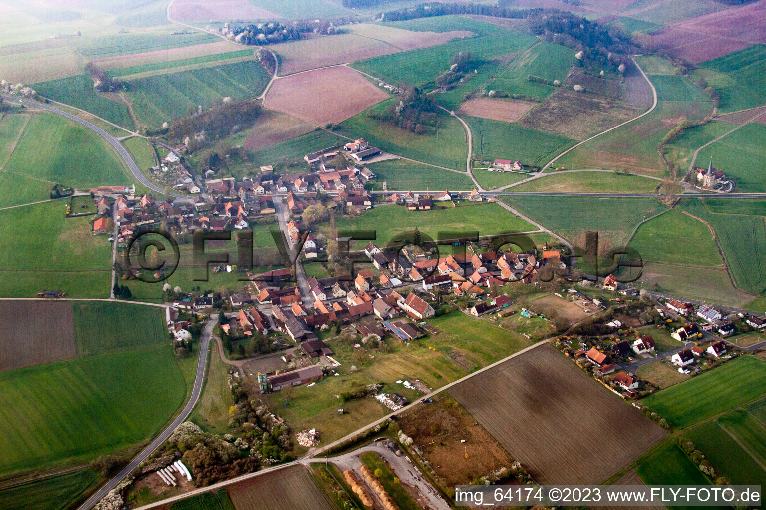 Sulzdorf an der Lederhecke im Bundesland Bayern, Deutschland aus der Luft