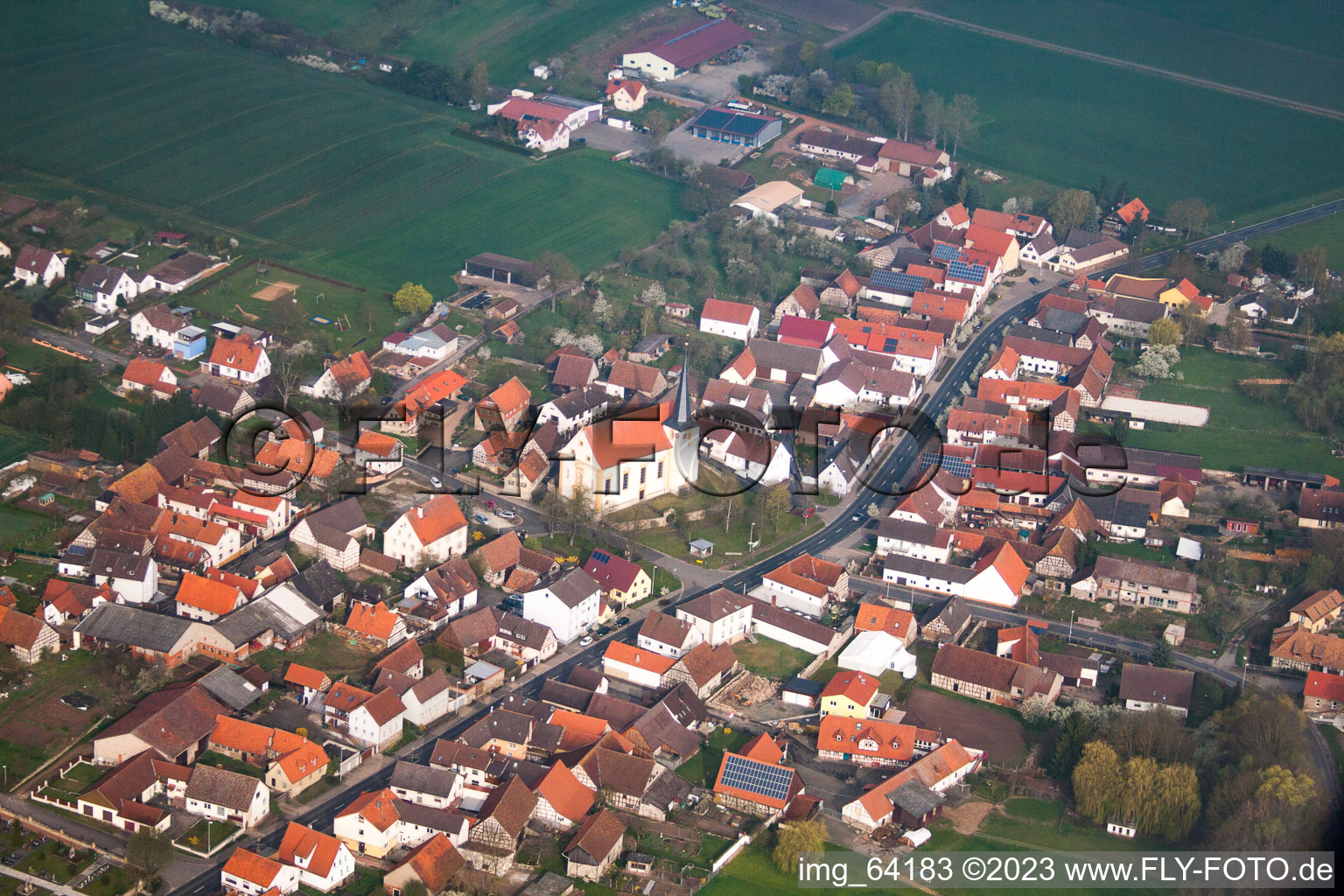 Sulzdorf an der Lederhecke im Bundesland Bayern, Deutschland aus der Luft betrachtet