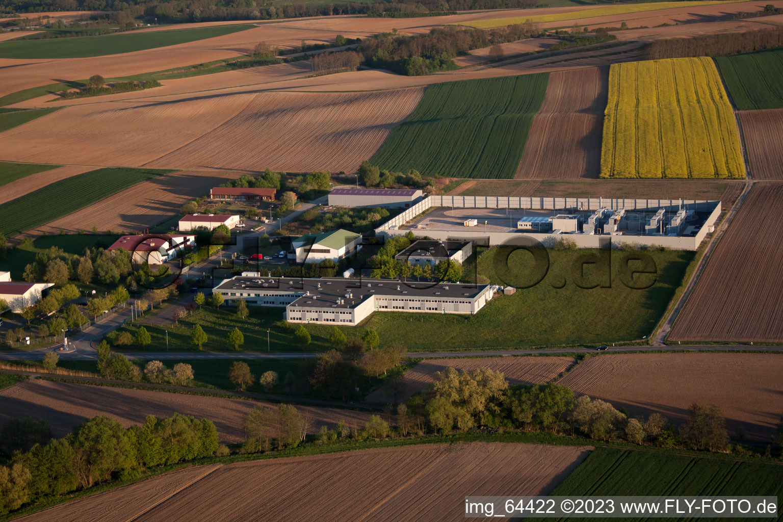 Scheibenhard im Bundesland Bas-Rhin, Frankreich aus der Luft