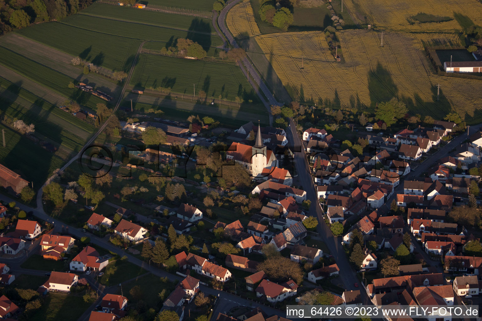 Scheibenhardt im Bundesland Rheinland-Pfalz, Deutschland von einer Drohne aus