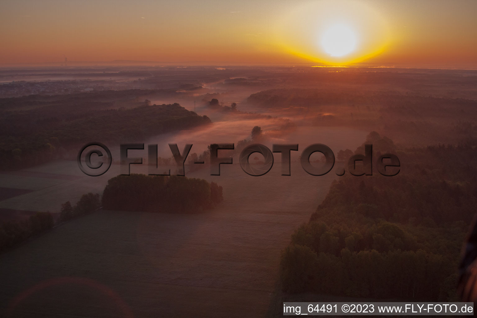 Luftbild von Minfeld, Otterbachtal im Bundesland Rheinland-Pfalz, Deutschland