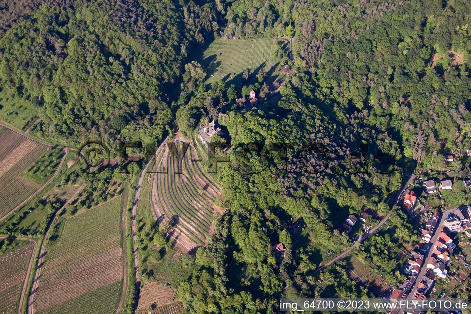 Sankt Martin im Bundesland Rheinland-Pfalz, Deutschland von einer Drohne aus