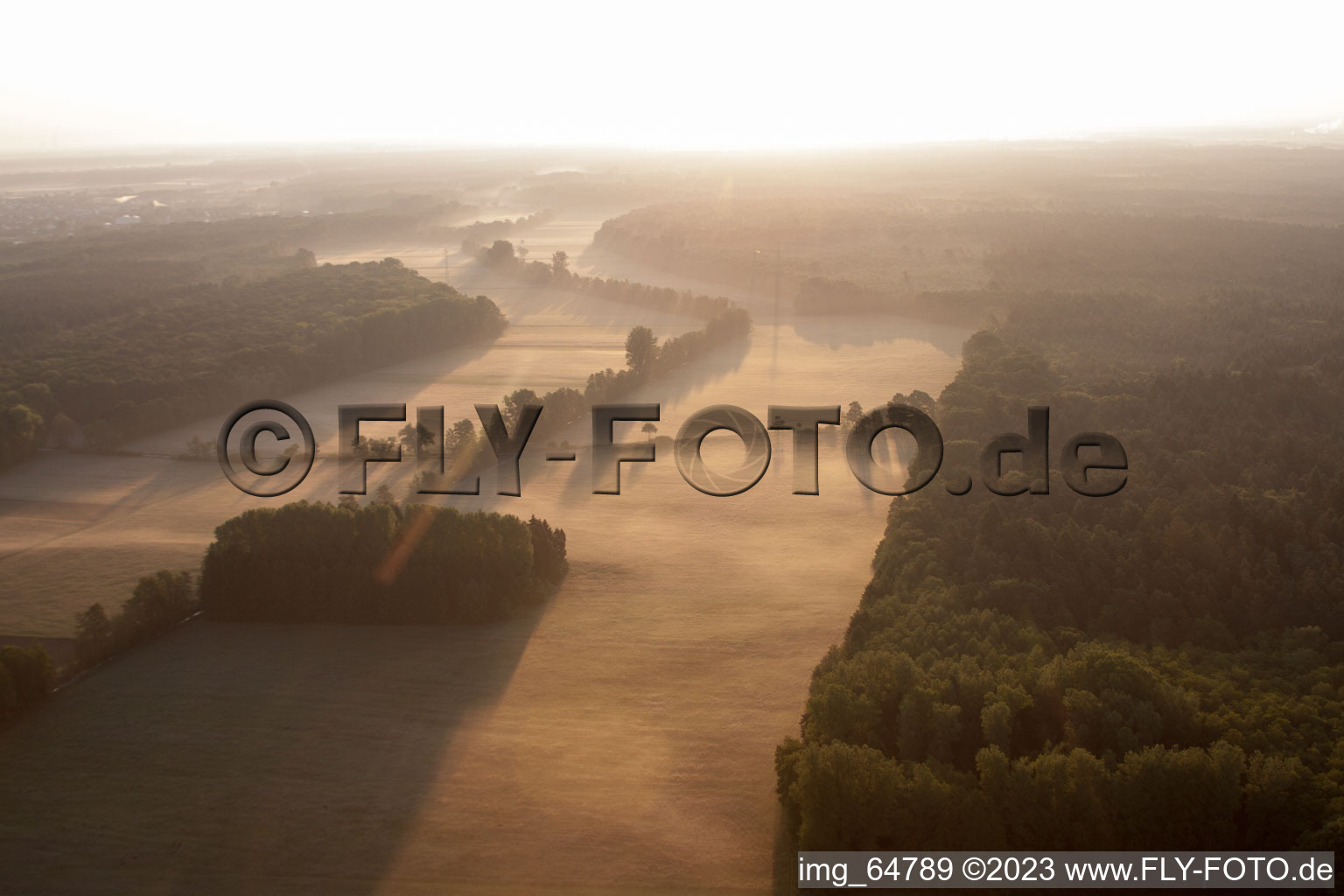 Minfeld, Otterbachtal im Bundesland Rheinland-Pfalz, Deutschland von oben gesehen