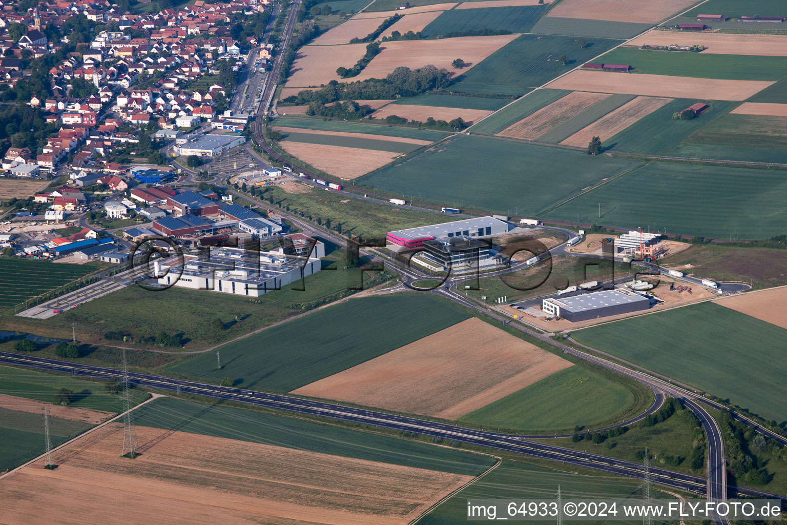 Luftaufnahme von Rülzheim im Bundesland Rheinland-Pfalz, Deutschland