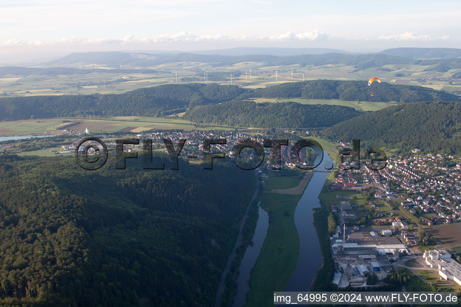 Luftbild von Bodenwerder im Bundesland Niedersachsen, Deutschland