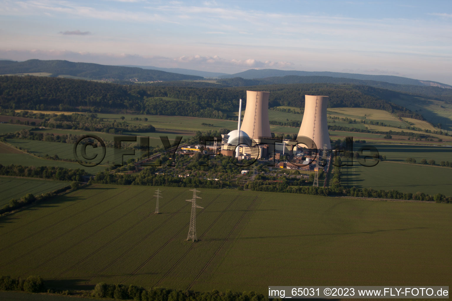 Luftbild von Grohnde im Bundesland Niedersachsen, Deutschland