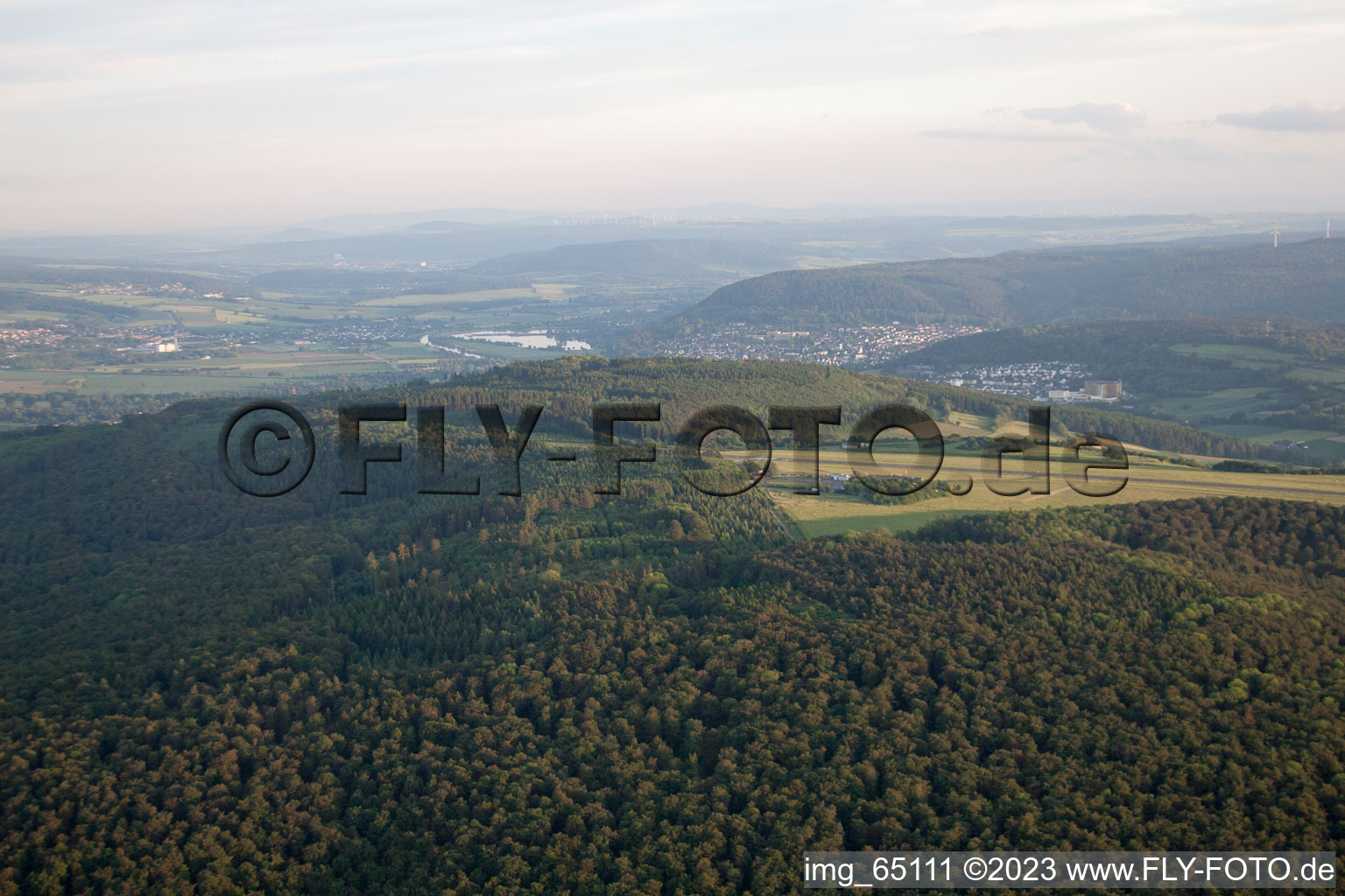 Luftaufnahme von Höxter, Flugplatz im Bundesland Nordrhein-Westfalen, Deutschland
