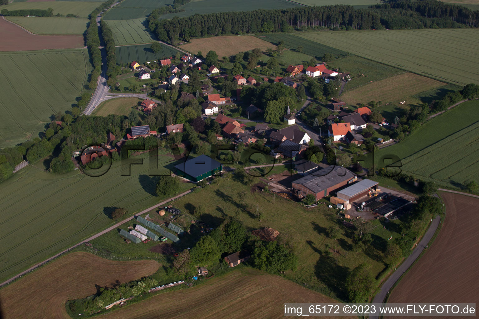Hohehaus im Bundesland Nordrhein-Westfalen, Deutschland aus der Luft betrachtet