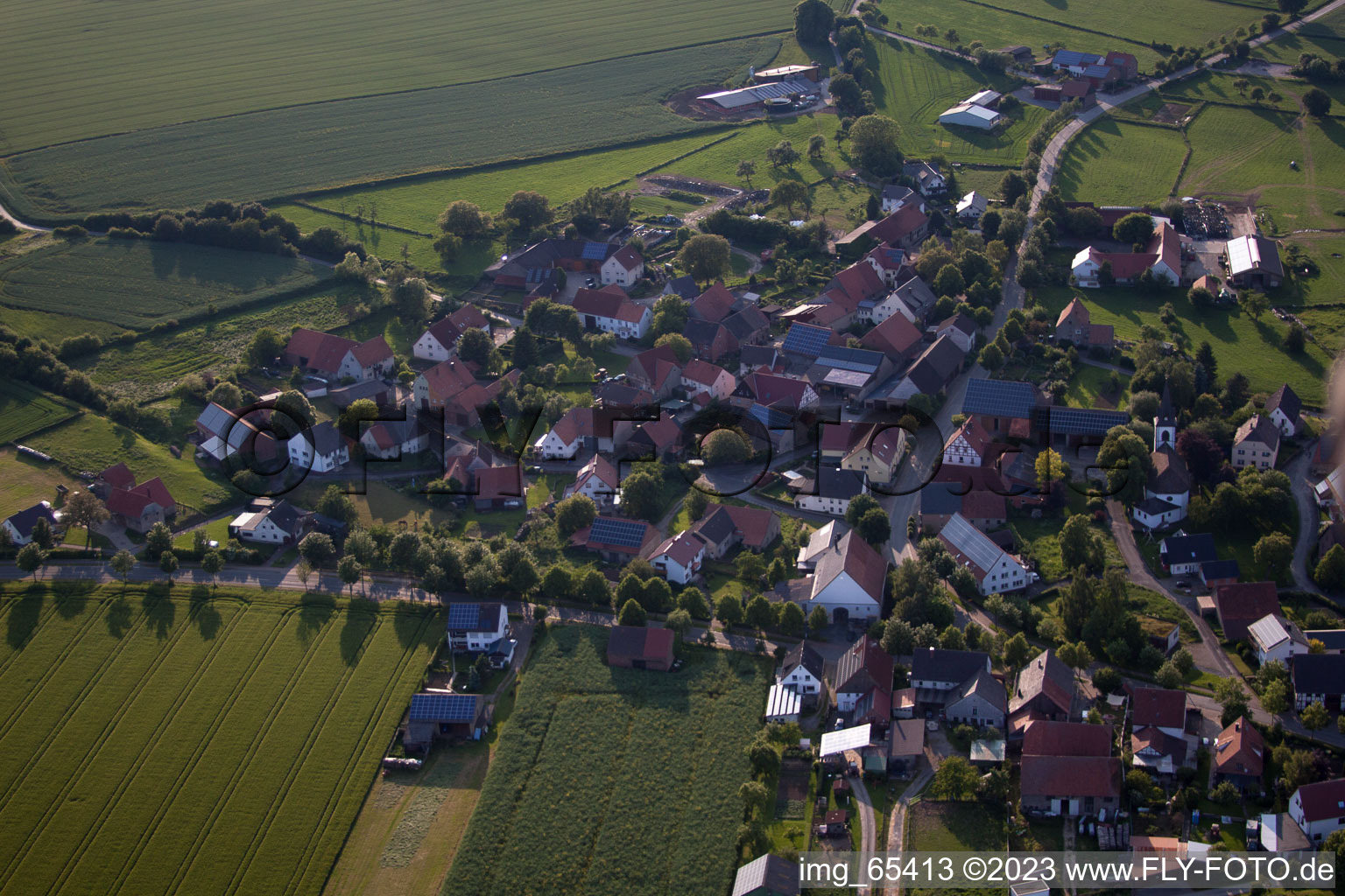Dorf - Ansicht in Beverungen im Bundesland Nordrhein-Westfalen, Deutschland