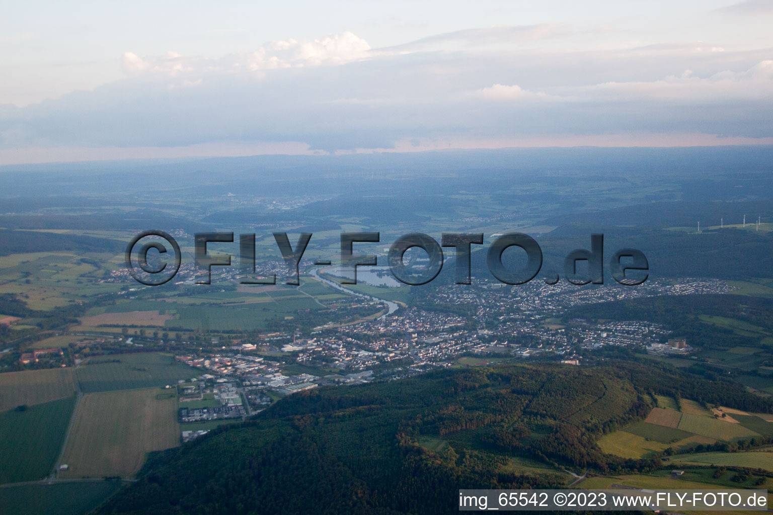 Höxter im Bundesland Nordrhein-Westfalen, Deutschland von der Drohne aus gesehen