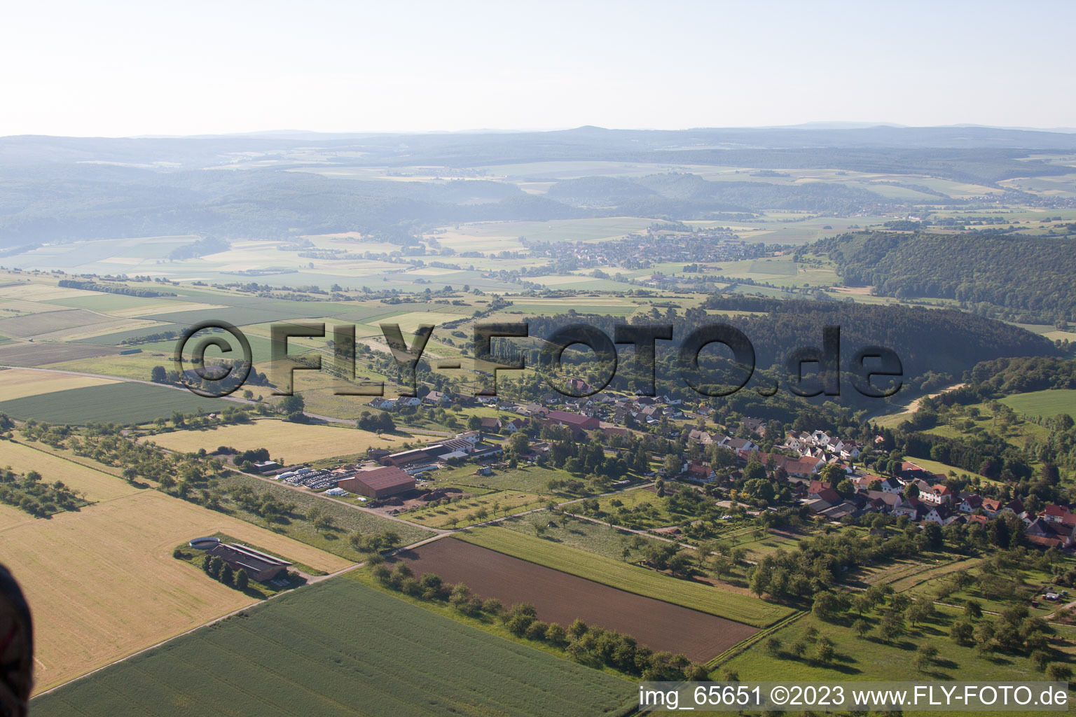 Langenthal im Bundesland Hessen, Deutschland aus der Luft