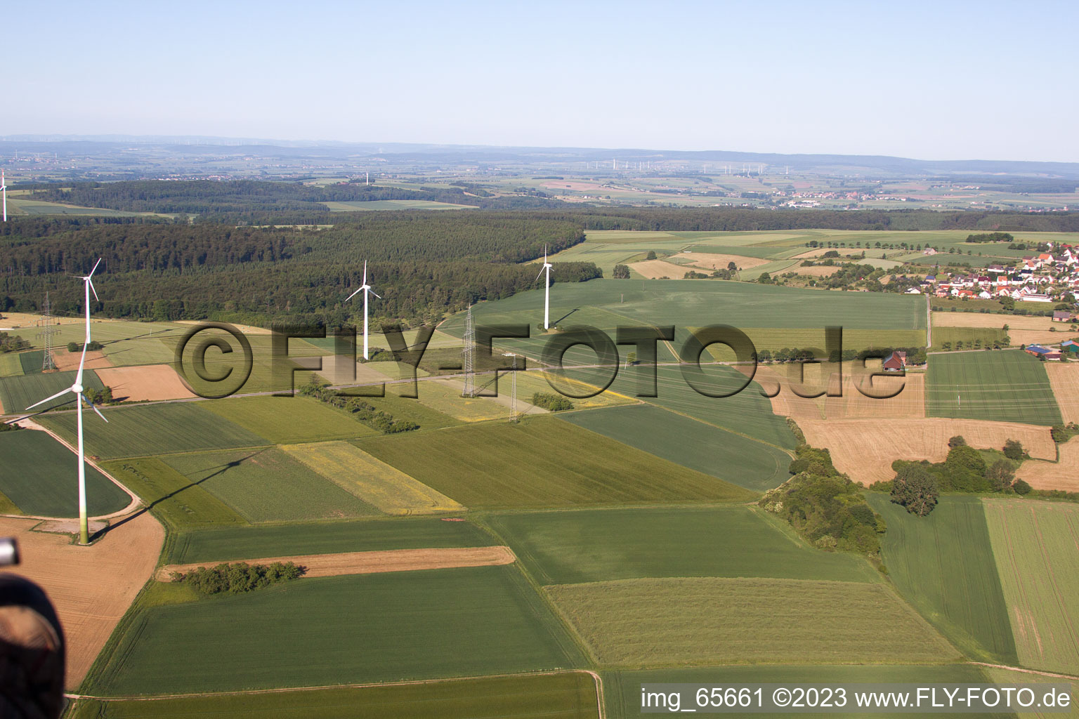 Langenthal im Bundesland Hessen, Deutschland von der Drohne aus gesehen