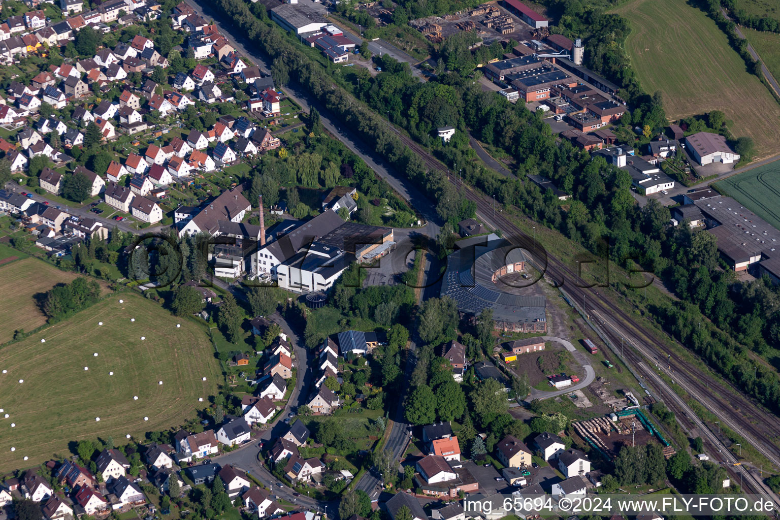 Bahnbetriebswerk im Ortsteil Ottbergen in Höxter im Bundesland Nordrhein-Westfalen, Deutschland