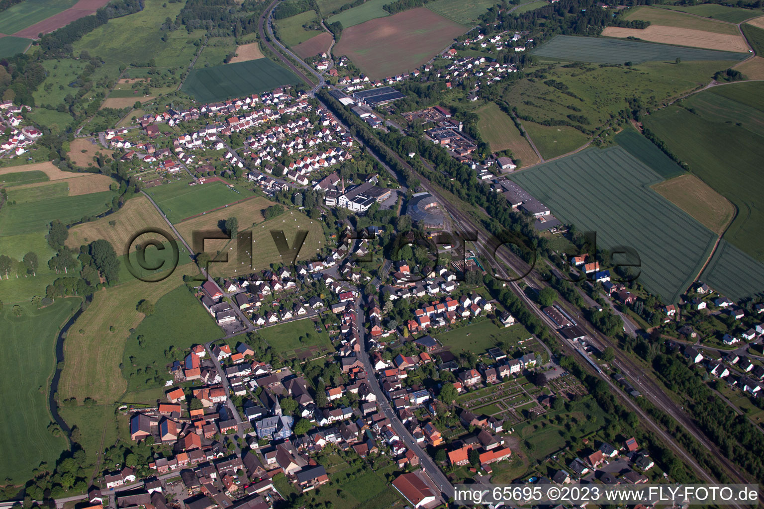 Luftbild von Ottbergen im Bundesland Nordrhein-Westfalen, Deutschland