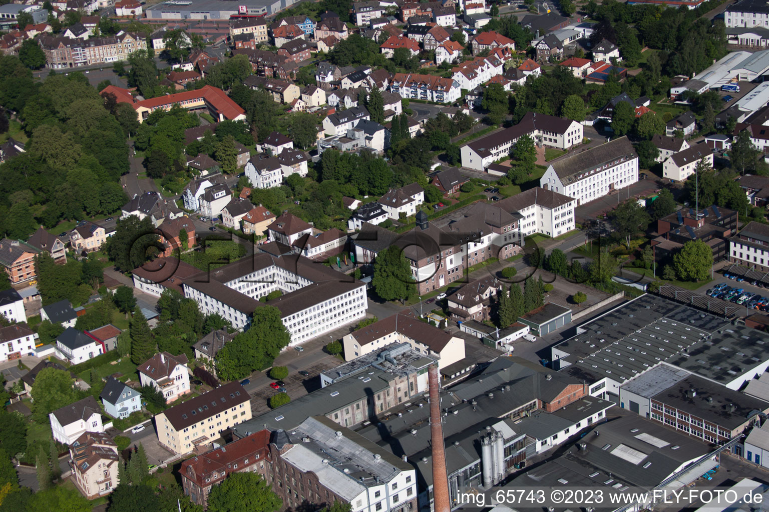 Höxter im Bundesland Nordrhein-Westfalen, Deutschland aus der Luft betrachtet
