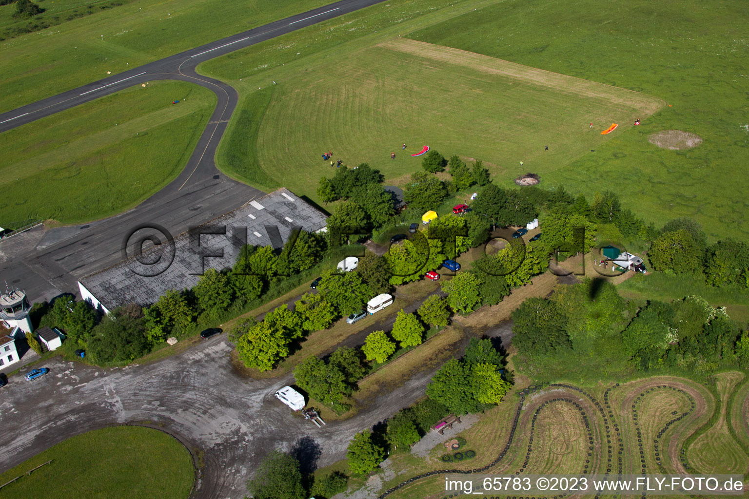 Luftbild von Höxter, Flugplatz im Bundesland Nordrhein-Westfalen, Deutschland