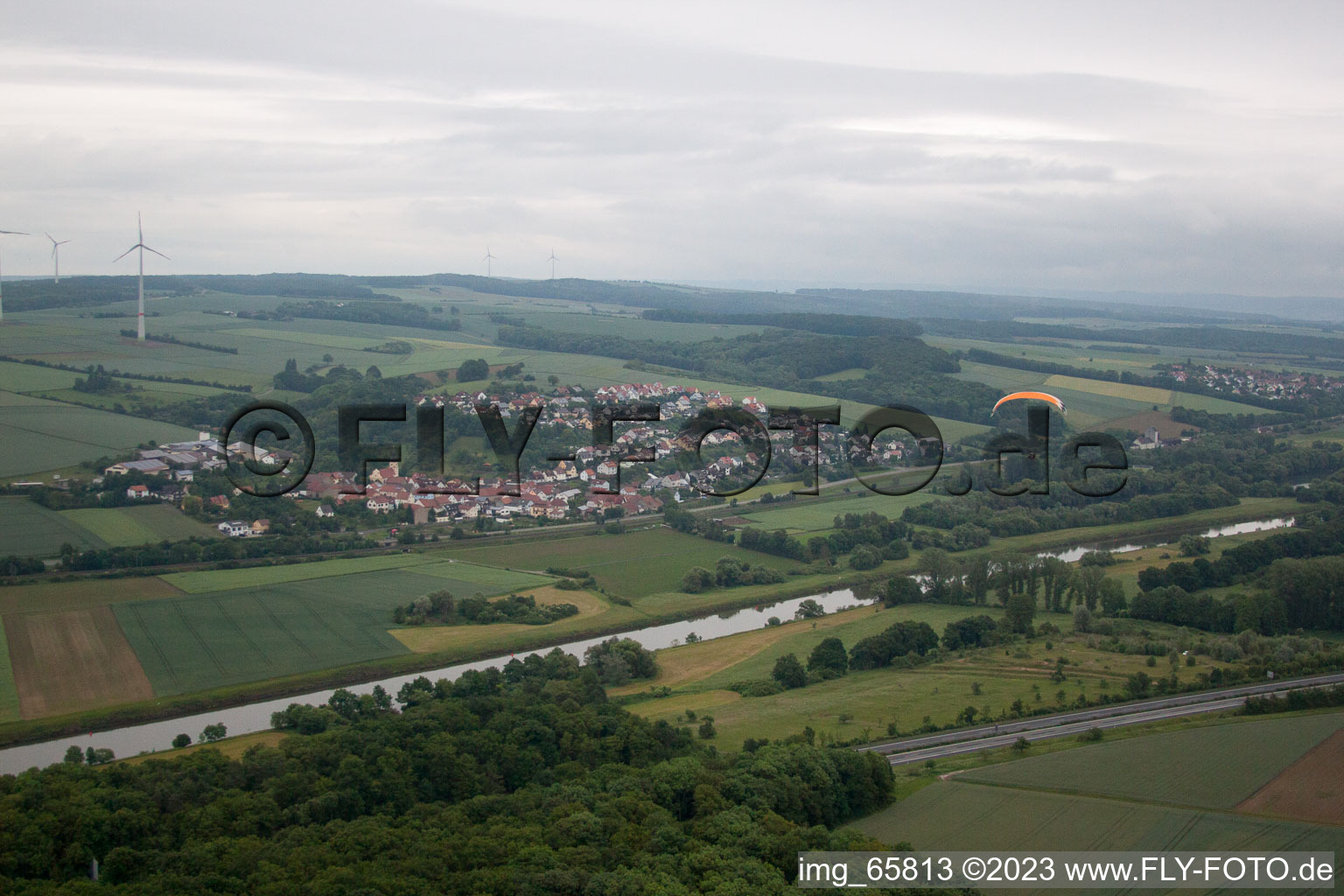 Luftbild von Gädheim in Weyer im Bundesland Bayern, Deutschland